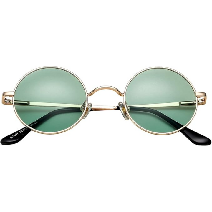 Premium polarized retro round sunglasses for eye protection, unisex vintage eyewear.