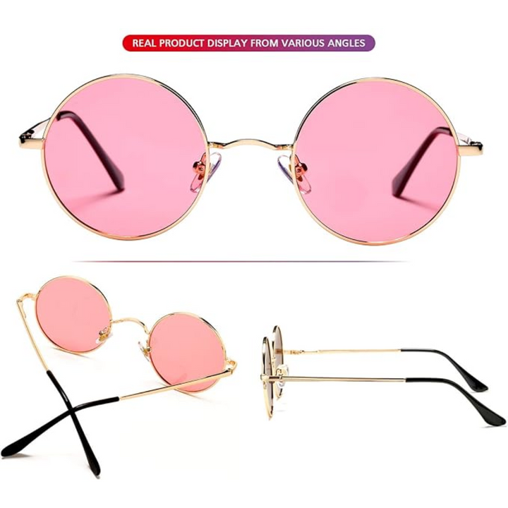 Versatile unisex retro round polarized sunglasses, perfect fashion accessory for UV protection.