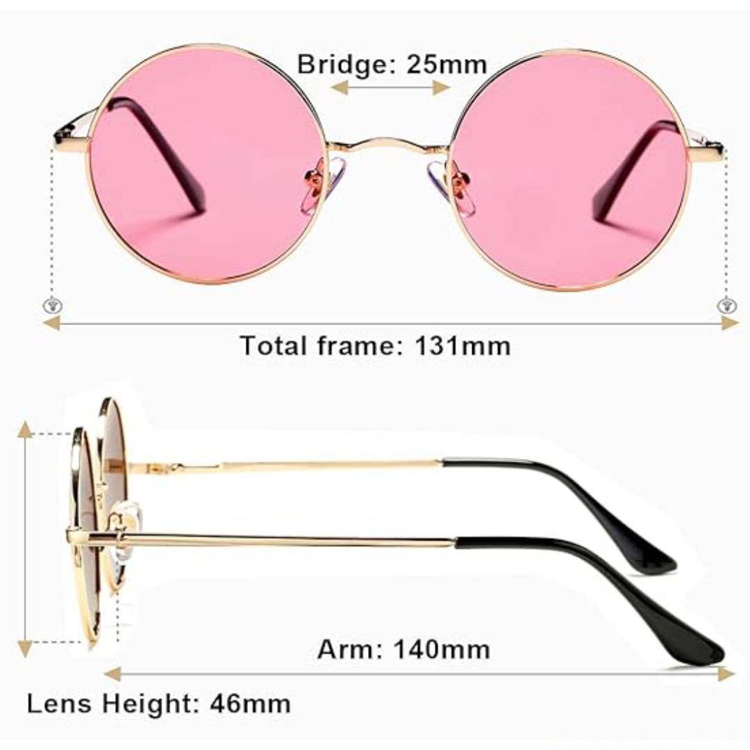 Enhanced vision with polarized retro round sunglasses, unisex UV protection eyewear.