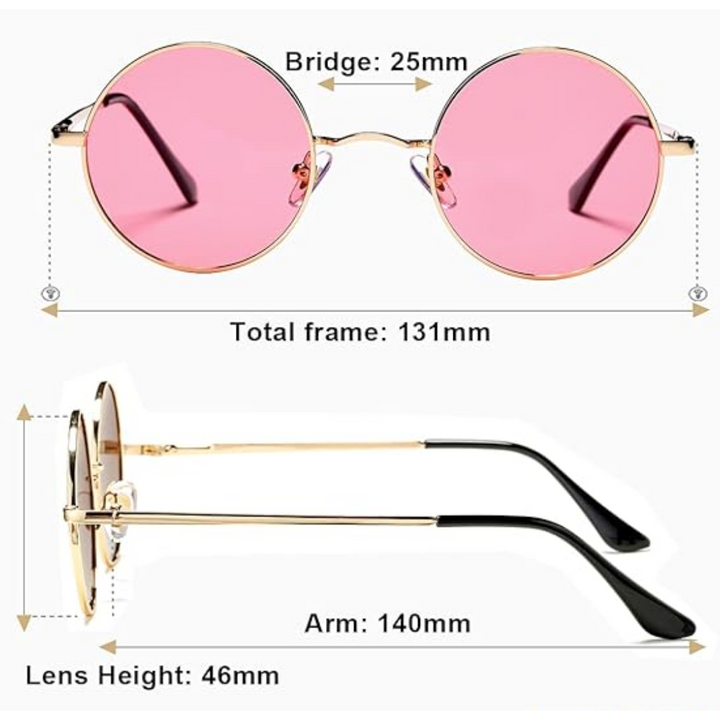 Enhanced vision with polarized retro round sunglasses, unisex UV protection eyewear.