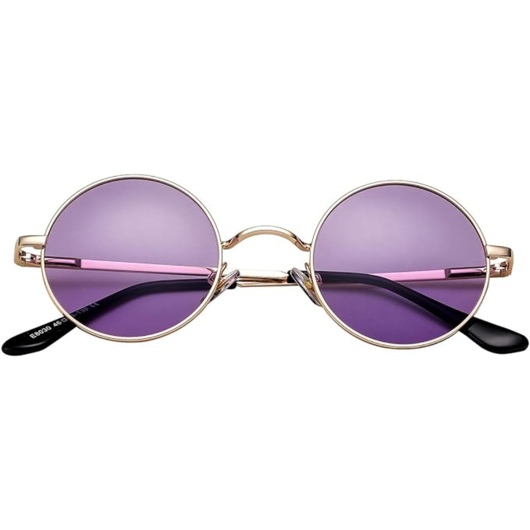Stylish unisex retro round polarized sunglasses, perfect fashion accessory with UV protection.