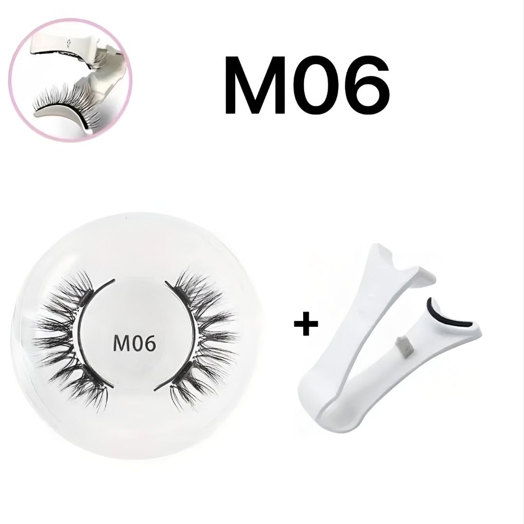 Magnetic eyelash strip showing multiple small magnets