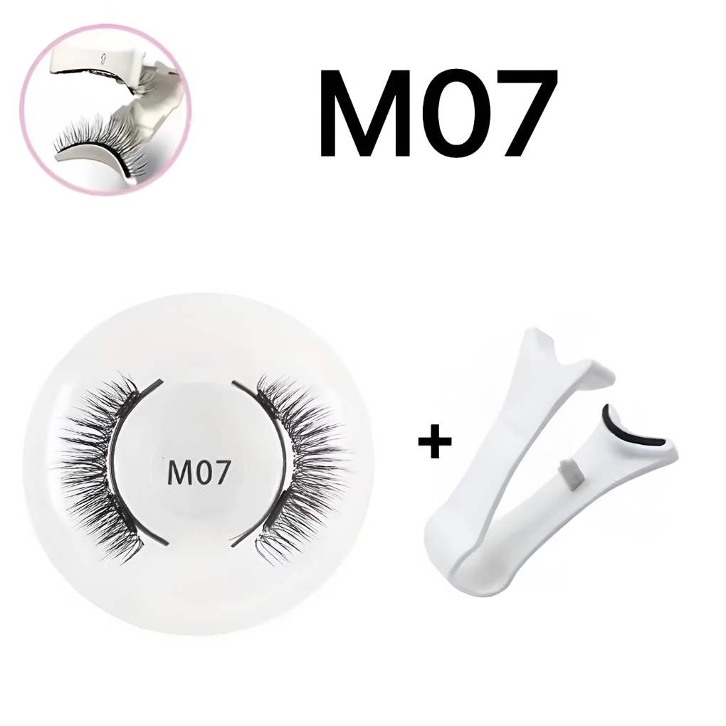 Beauty tool set featuring reusable magnetic lashes and applicator