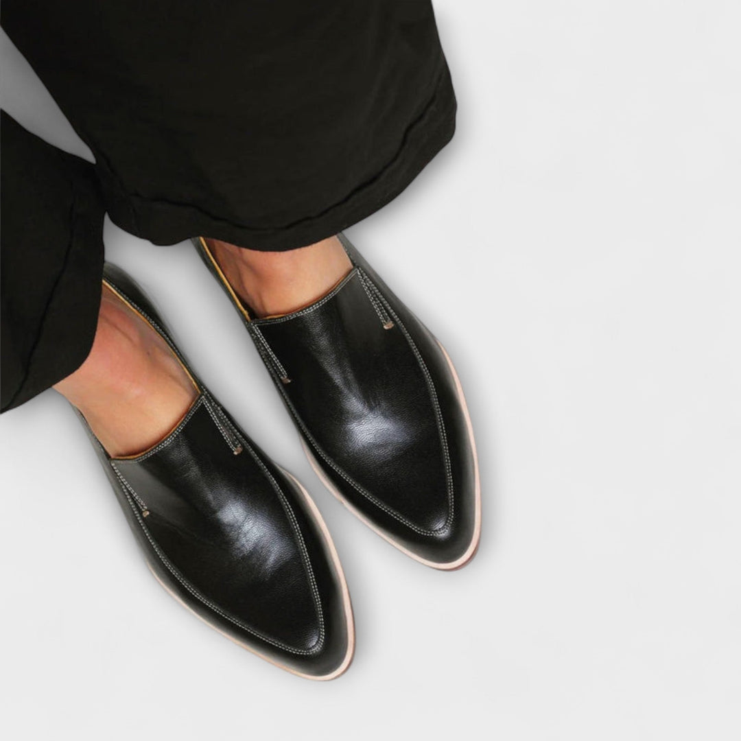 Rhiannon | Women's Black Slip-On Loafers - Black - Image 2