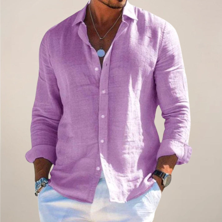 Modern men's button-up casual shirt, a lightweight top designed for ultimate comfort and versatile fashion.