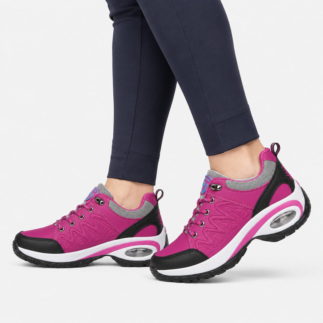 Durable Ridge women's waterproof outdoor footwear. Lightweight sneakers for all-weather hiking, walking & active use.