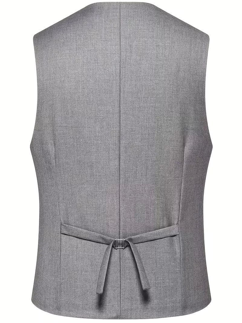 The complete men's slim fit three-piece formal suit. Versatile for weddings, parties, and business.