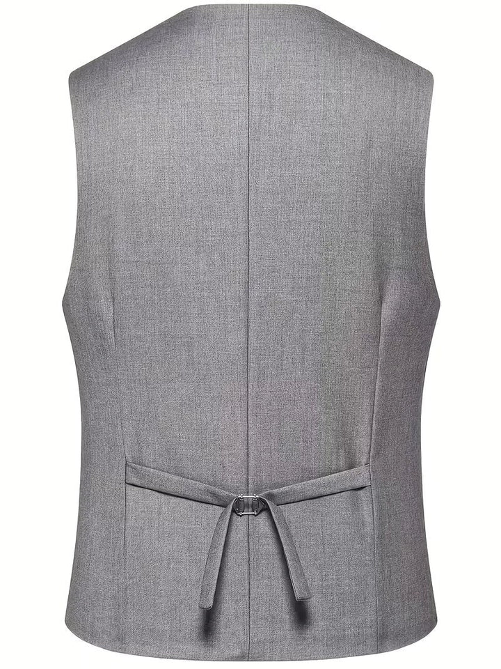 The complete men's slim fit three-piece formal suit. Versatile for weddings, parties, and business.