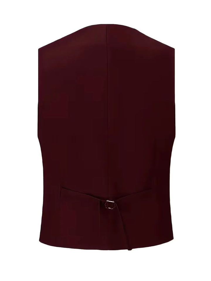Formal business meeting suit: Men's slim fit three-piece, offering a sharp, professional appearance.