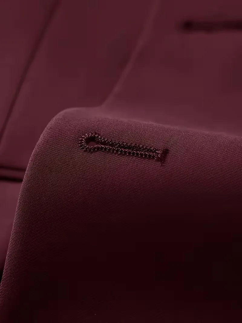 High-fashion men's slim fit three-piece formal suit. Tailored for ultimate elegance & special events.