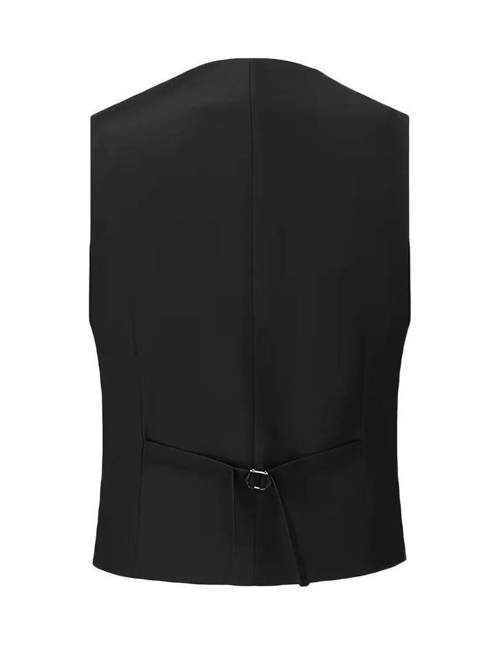 Men's special occasion suit. Slim fit three-piece formal wear with tailored blazer, waistcoat & pants.