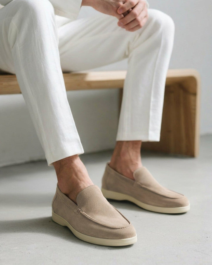 Comfortable men's slip-on loafers, versatile for casual and smart casual everyday wear.