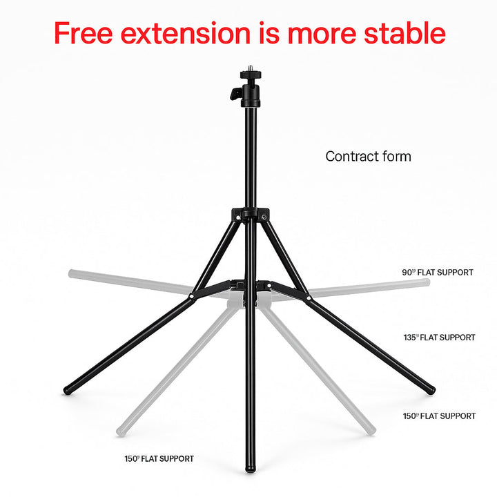 High-performance ring light with sturdy stand, 3 color temperatures, essential for studio & personal use.