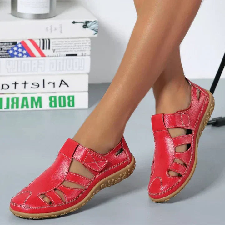 Women's comfortable walking shoes, closed-toe orthopedic style with essential arch support.