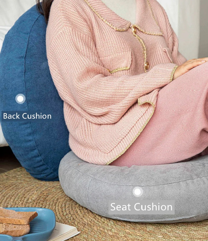 Versatile round floor cushion, great for meditation, yoga, home decor, and extra seating.