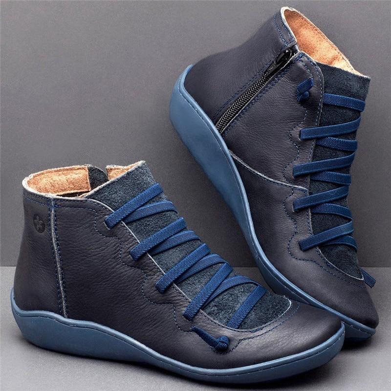 Stylish women's bunion boots with easy-zip closure. Wide toe for comfort, ideal for walking & spring.