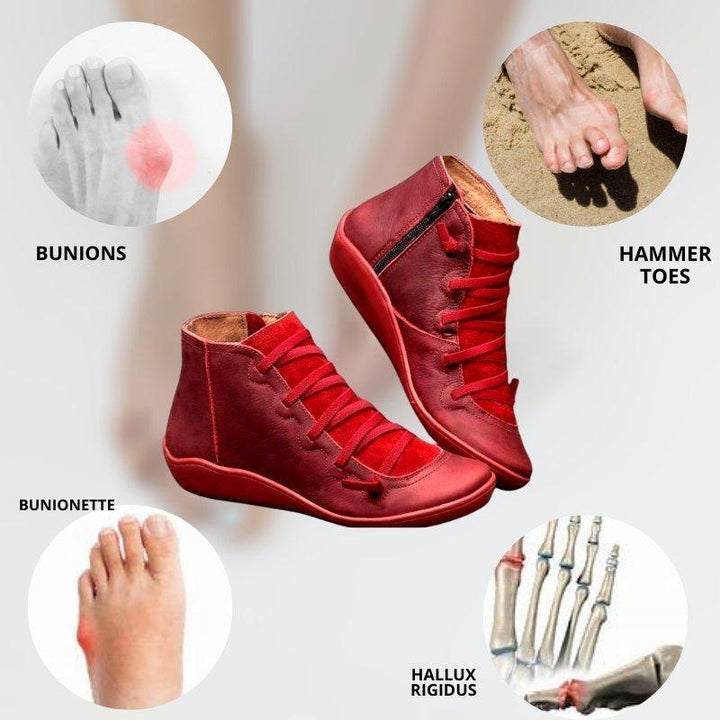 Practical women's walking boots with easy-zip & wide toe box, offering excellent bunion relief.
