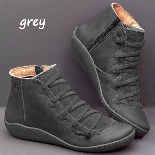 Women's easy-zip bunion boots. Wide toe box ensures comfort, stylish for spring & autumn fashion.