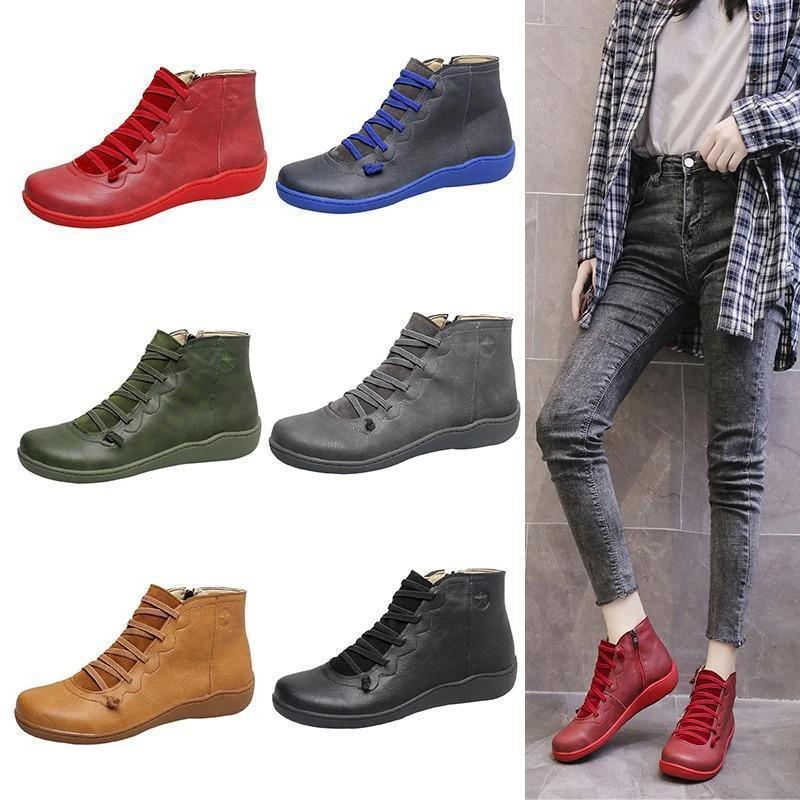 Versatile women's bunion ankle boots with easy-zip. Wide toe box ensures comfort for spring & winter.