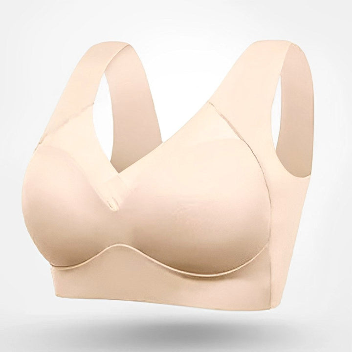 Comfortable women's seamless wire-free bra with adjustable straps, ensuring a smooth silhouette & invisible fit.