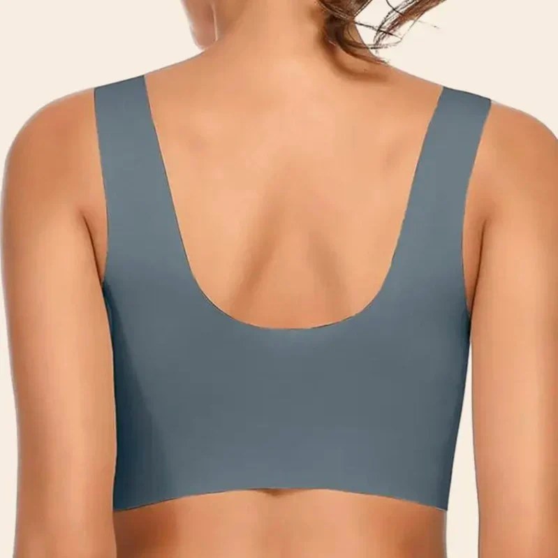 Modern women's seamless wire-free bra with adjustable straps for comfortable support & a smooth, flattering fit.