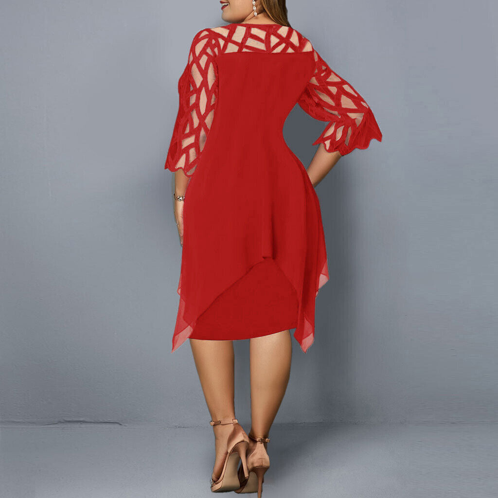 Women's Plus Size Flowy Midi Dress
