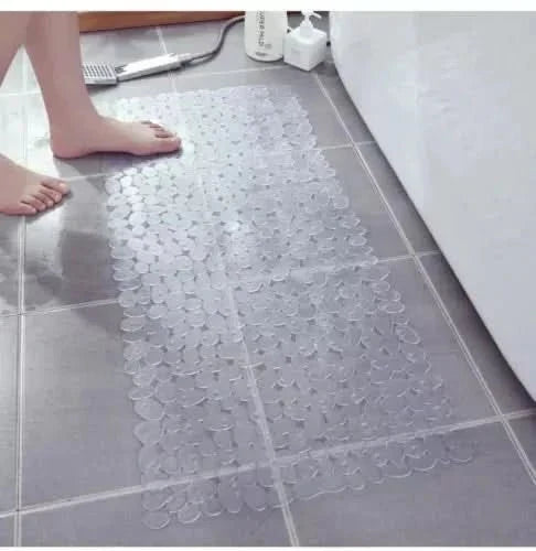 Secure anti-slip shower mat for wet areas, ensuring bathroom safety. Durable, quick-dry PVC offers comfort.