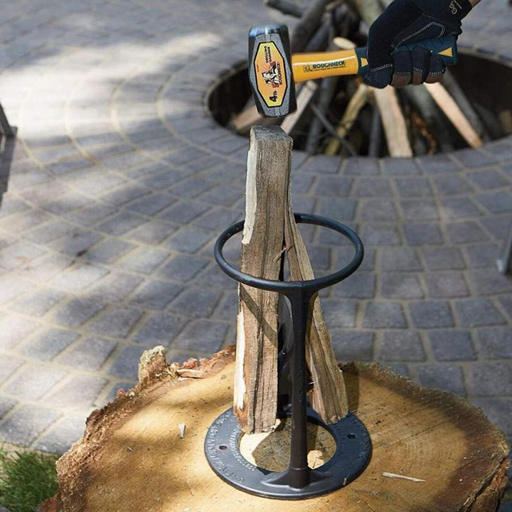 Durable log splitter, perfect for efficiently preparing firewood for your stove, fireplace, or campfire.