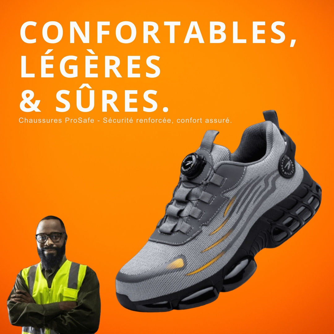 Durable unisex safety work shoes with reinforced toe for protection & non-slip outsoles, perfect for tough jobs.