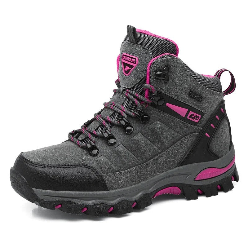 Durable women's protective work shoes with anti-slip sole & ankle support for ultimate comfort.