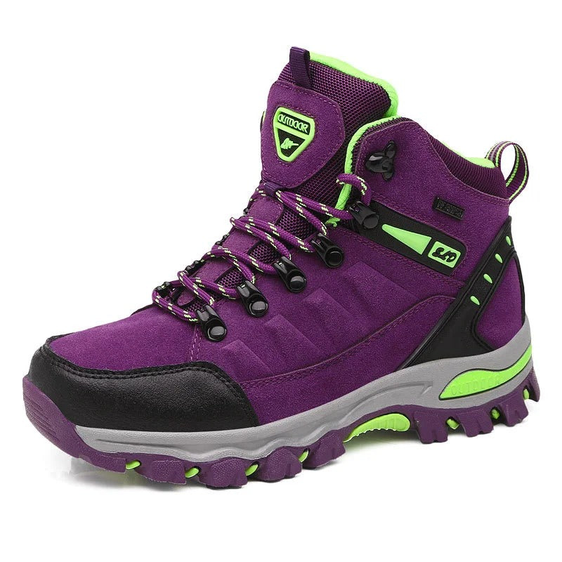 Industrial labor safety shoes for women, waterproof & non-slip, ensuring all-day protection.