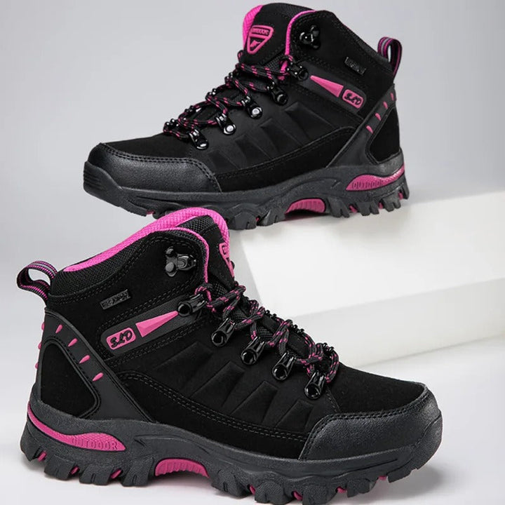 Women's waterproof, anti-slip safety work shoes with ankle support, perfect for all-day protection.