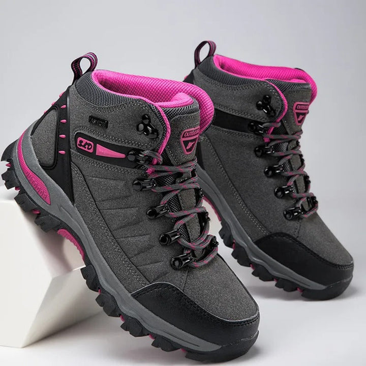 Protective women's work shoes: waterproof, non-slip, & durable, providing ankle support & all-day comfort.