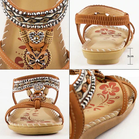Women's Platform Sandals with Elastic Band