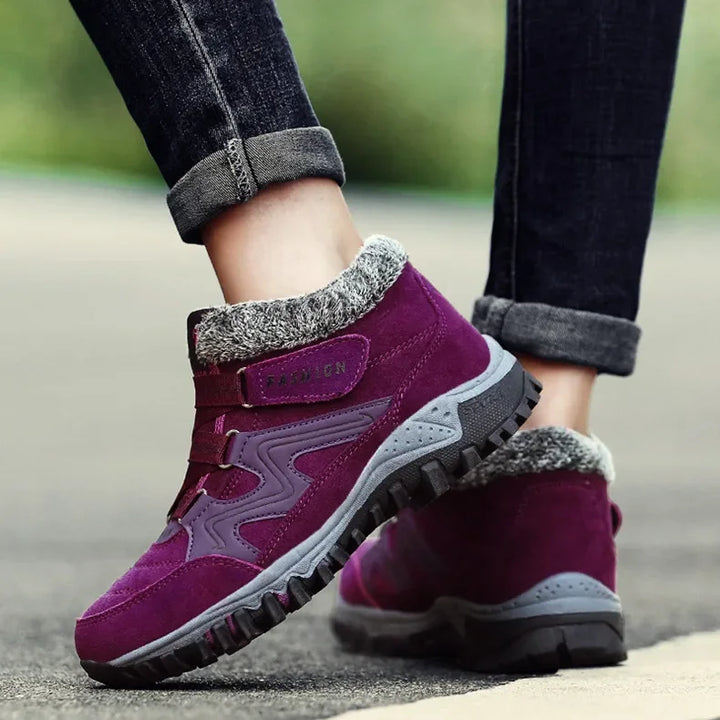 Waterproof & anti-slip women's orthopedic winter shoes, ideal for outdoor walking & cold weather comfort.