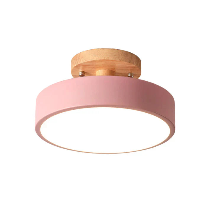 Tricolor LED lighting in a modern Scandinavian ceiling lamp.