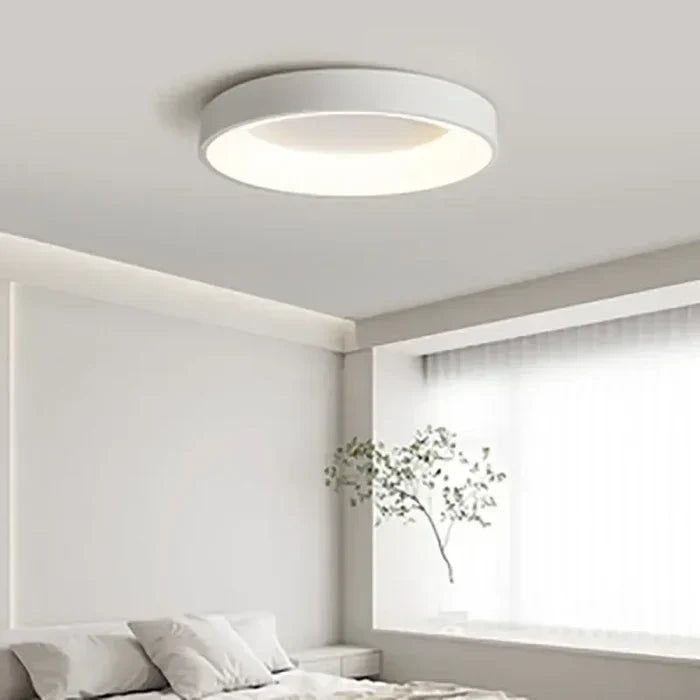 Chic Scandinavian round LED ceiling lamp, ideal for minimalist decor, home lighting, and energy-saving illumination.