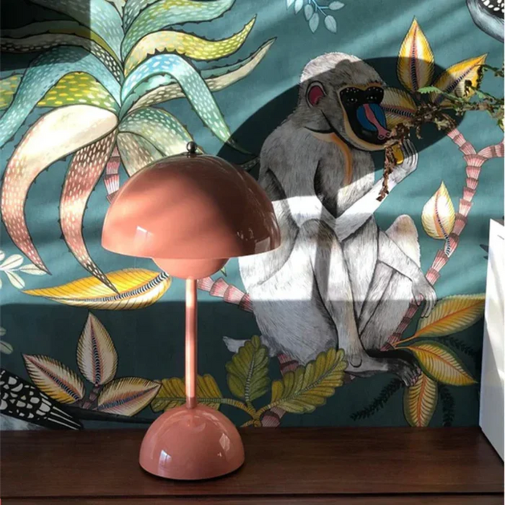 Elegant Cordless LED Table Lamp with Scandinavian design, perfect for modern home decor & accent lighting.