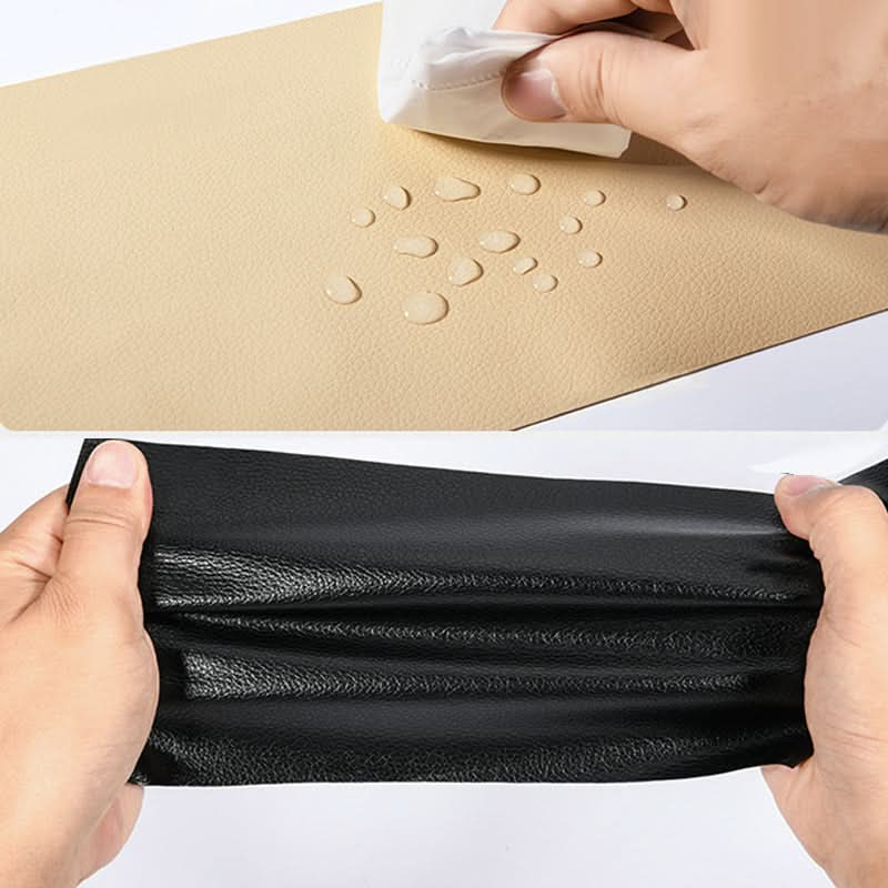 Brown vinyl restoration patch for furniture upholstery repair