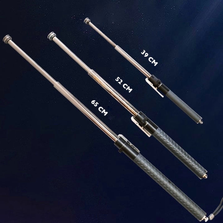 Unisex automatic self-defense walking stick with ergonomic anti-slip grip for personal safety and mobility.