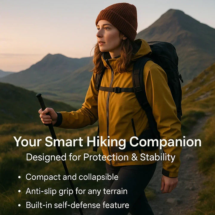 Versatile automatic walking stick, offering personal safety & mobility support with its anti-slip handle.