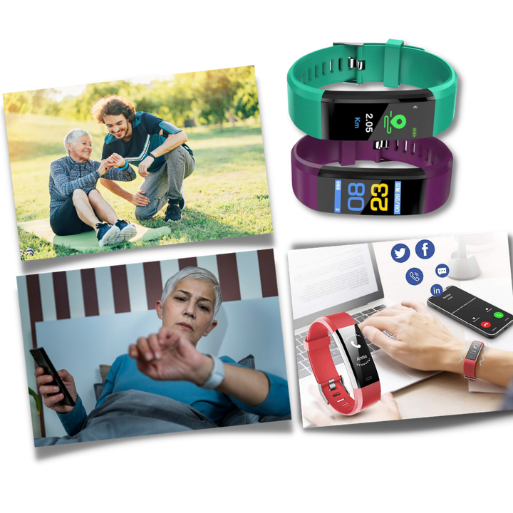 Senior health monitor smartwatch: comprehensive sleep and vital sign tracking.