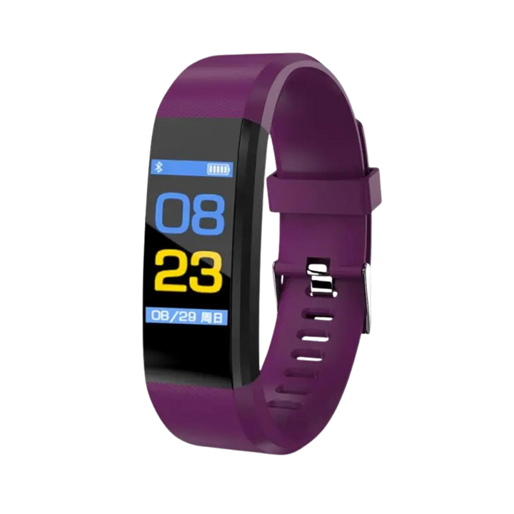 Durable Silicone Smartwatch for Seniors: Heart rate, activity, and sleep tracking in a comfortable design.