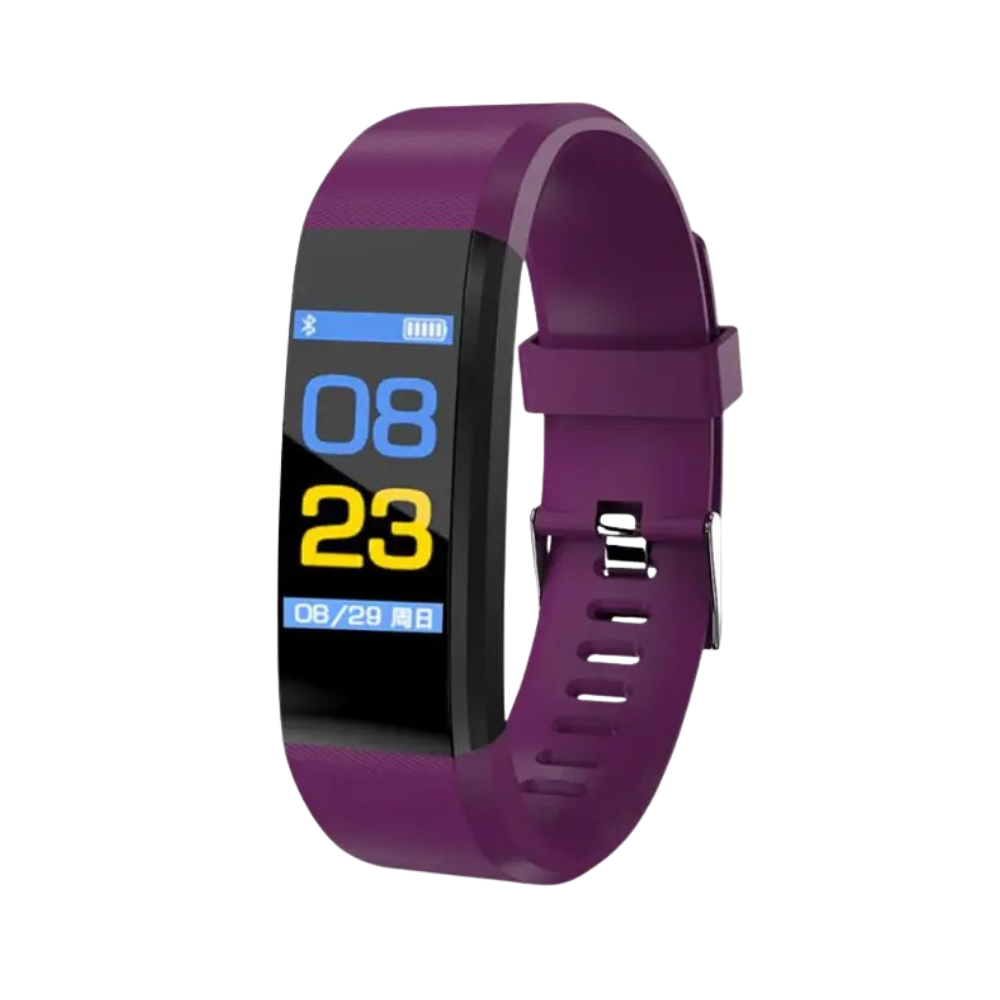Stylish senior smartwatch with advanced heart rate, BP, and fitness tracking.