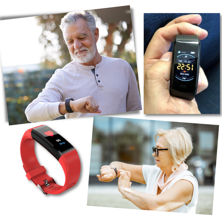 Easy-to-use senior smartwatch for elderly health, activity & sleep tracking.