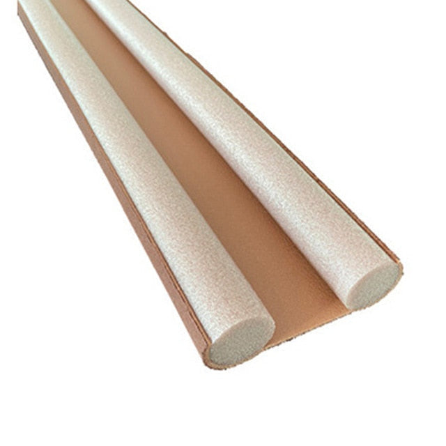 Maintain room temperature with these 2 efficient door draft stoppers. Essential home energy saving tool kit.