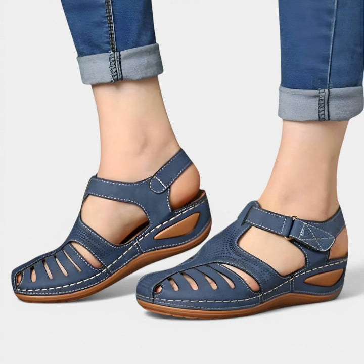 Women's Shayla orthopaedic slip-on sandals with arch support, designed for everyday comfort & healthy feet.