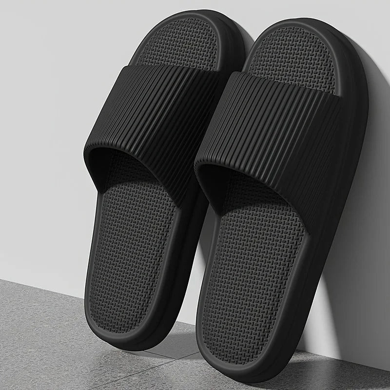 Foot relief slippers: cloud-soft, shock-absorbing, anti-slip, unisex for ultimate home comfort. Easy-clean casual footwear.