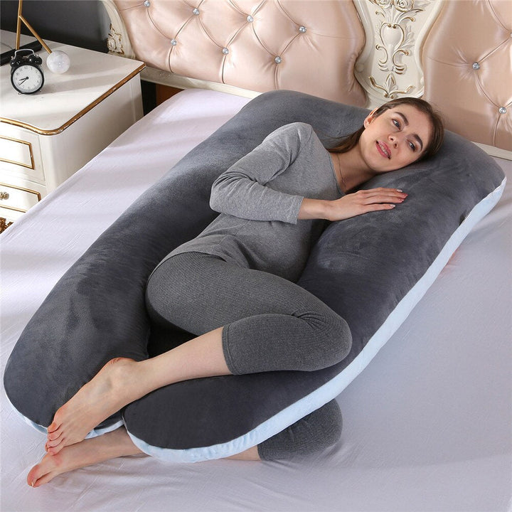 Therapeutic full body pillow for back, neck & joint pain relief, ideal for side sleepers & pregnant women.