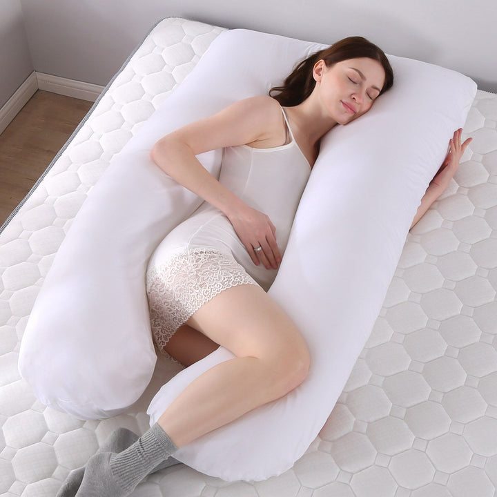 Ergonomic full body pillow ensures head-to-toe support & pain relief for side sleepers. Sleep soundly.
